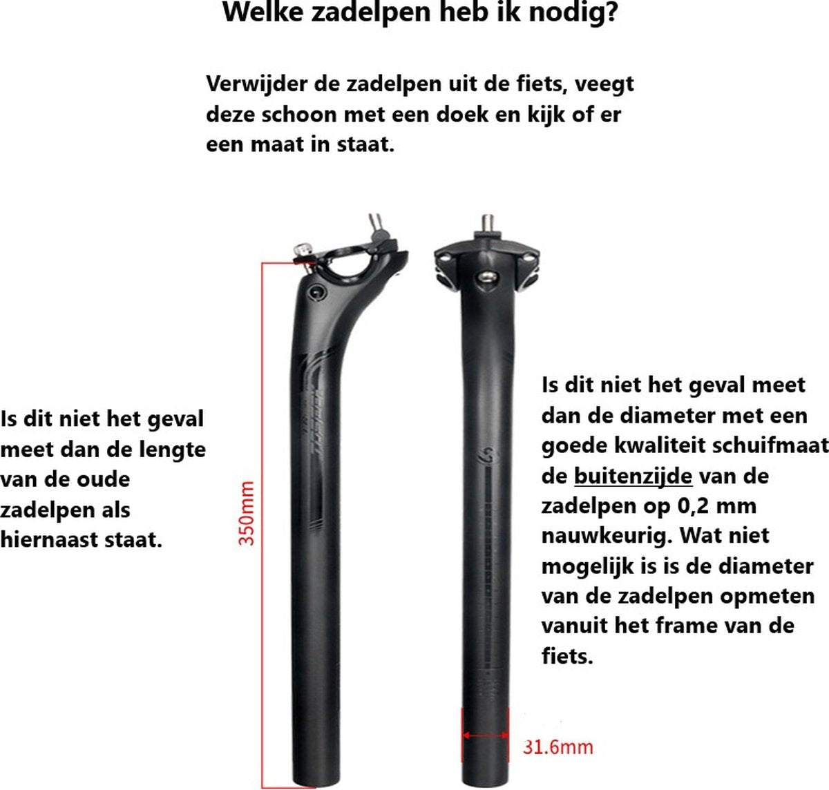 Ergotec Zadelpen Vast Patent 30,4 X 350 Mm Aluminium - Zilver