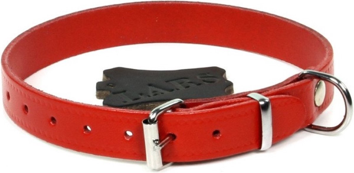 Lars Halsband Crouponleder - 18mm x 45cm - Rood
