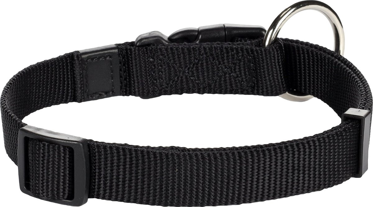 Flamingo - Halsband Ziggi 40 - 55 cm x 20 mm - Maat M - Zwart
