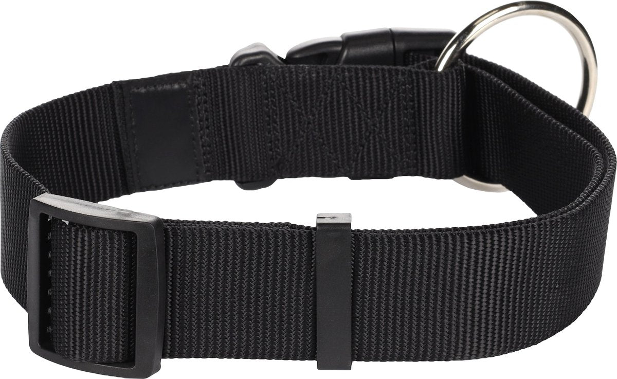 Flamingo - Halsband Ziggi 55 - 75 cm x 40 mm - Maat XL - Zwart