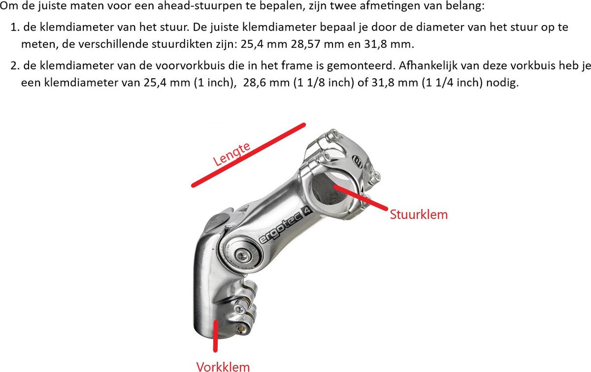 Ergotec Stuurpen Voorbouw Verstelbaar Octopus 2 28,6/90/25,4mm Zilver