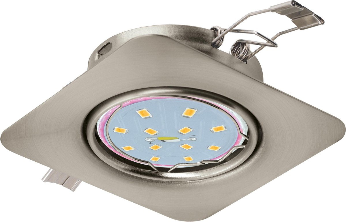 EGLO Peneto - Inbouwspotje - LED - 87X87mm. - Nikkel-Mat