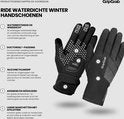 GripGrab - Ride Waterproof Winter Fietshandschoenen Lange Vinger Waterdicht met Padding - Unisex - Geel Hi-Vis - Maat XS