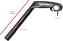ERGOTEC stuurpen Eagle 2, 80 mm stuurpen, 180 mm stuurpen, zwart