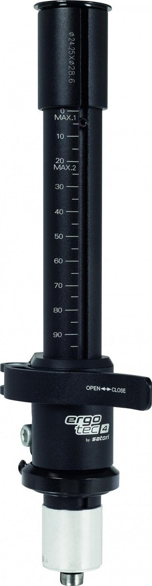 Ergotec Up+Down Turn 3 Stuurpen Verlenger 25.4mm 72.5-172.5 - Zwart