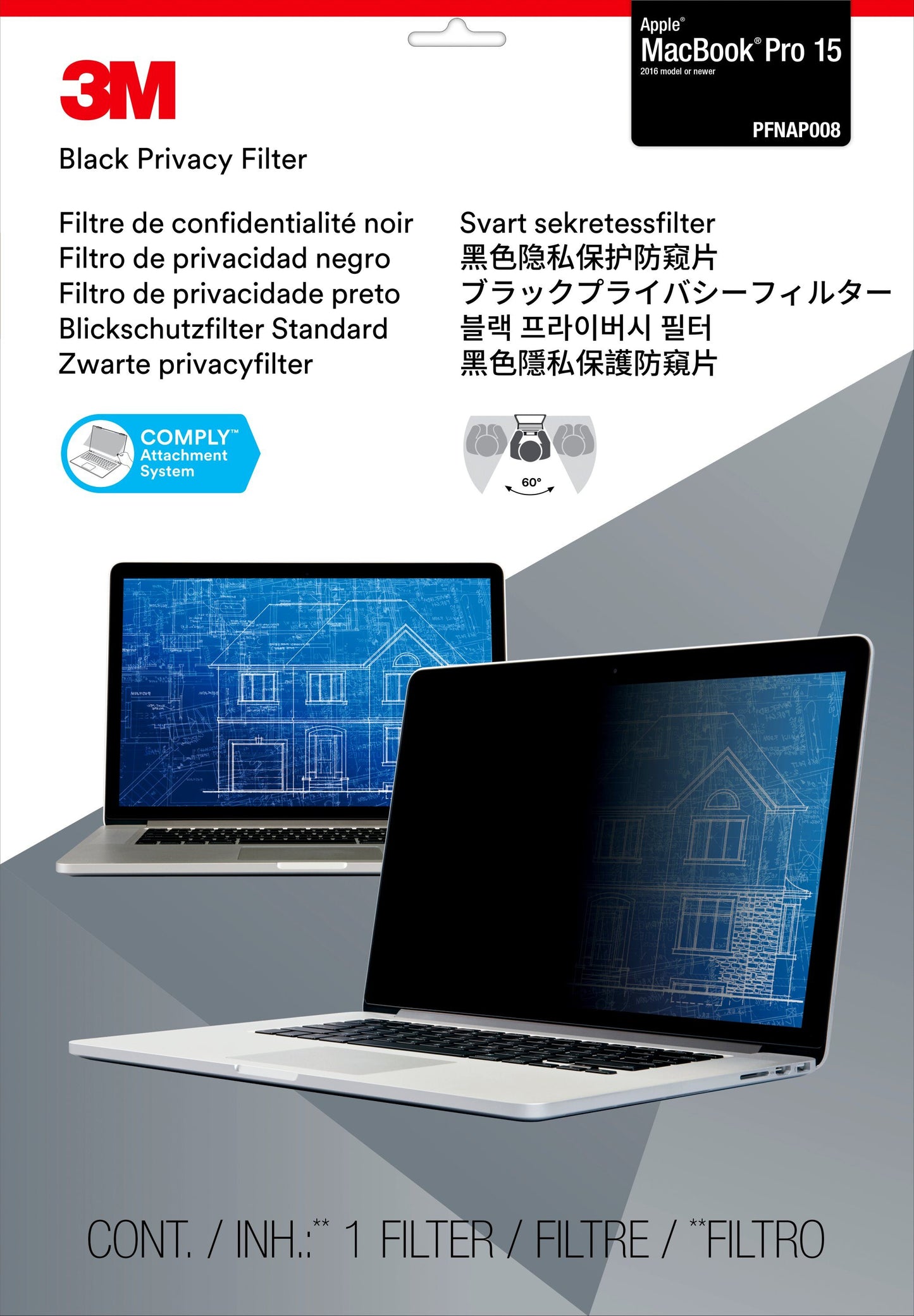 3M Privacyfilter voor Apple® MacBook Pro® 15" (2016)