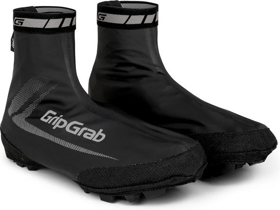GripGrab - RaceAqua X Waterdichte Gravel Overschoenen MTB Regen Fietsoverschoenen Mountainbike - Zwart - Unisex - Maat XXXL (48/49)