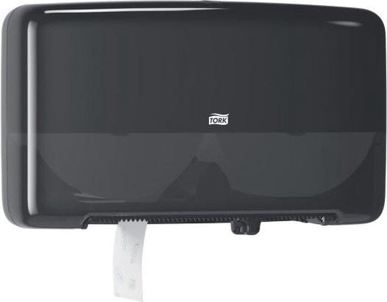 Tork Dispenser toiletpapier mini jumbo zwart, twin (555508)