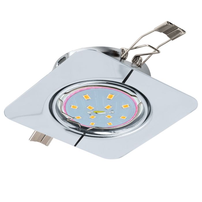 EGLO Peneto - Inbouwspotje - LED - 87X87mm. - Chroom
