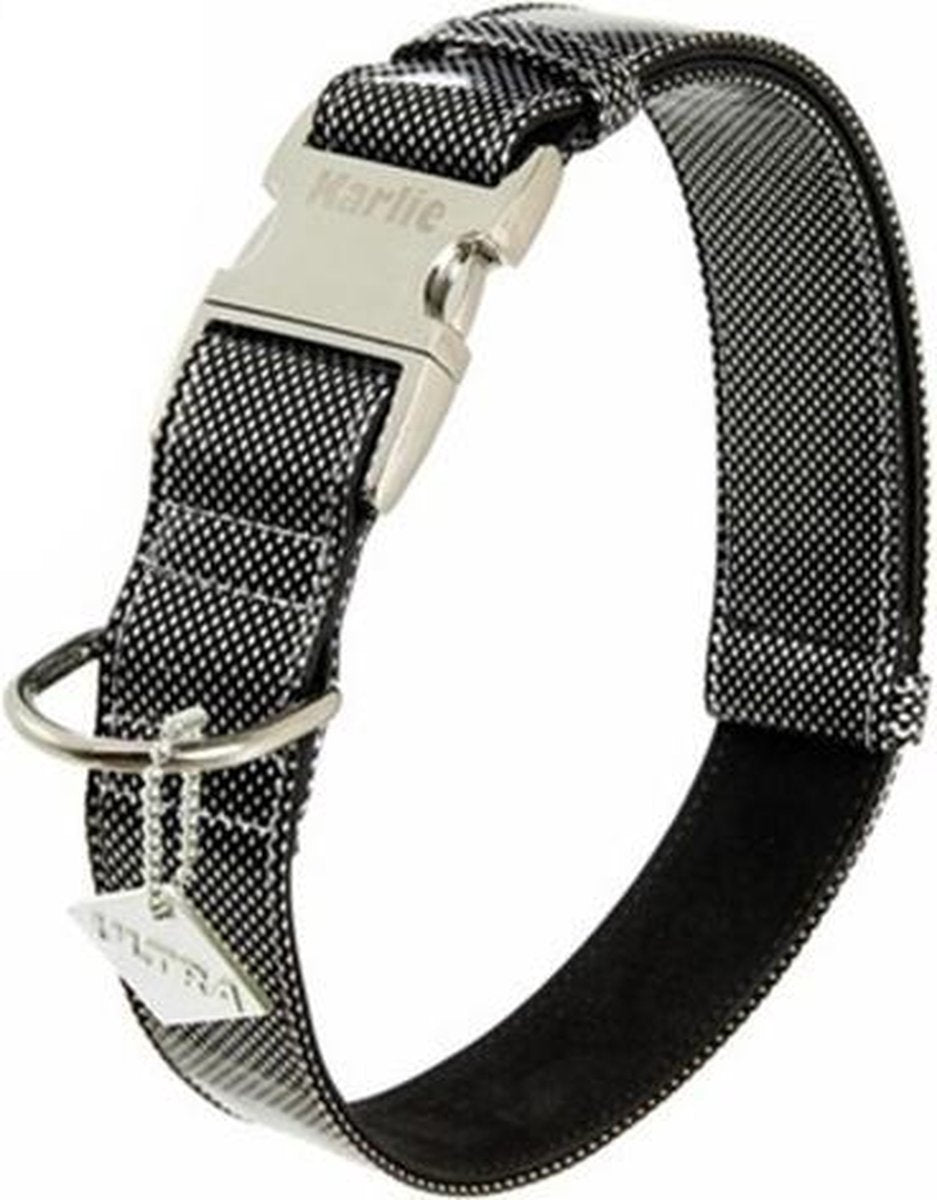 Karlie Buffalo Ultra Halsband - 40 mm x 55-75 cm - Zwart / Wit