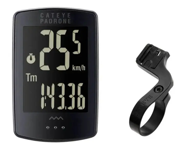 CatEye Padrone Stealth CC-PA100W Fietscomputer - Draadloos Incl. OF100 - Houder