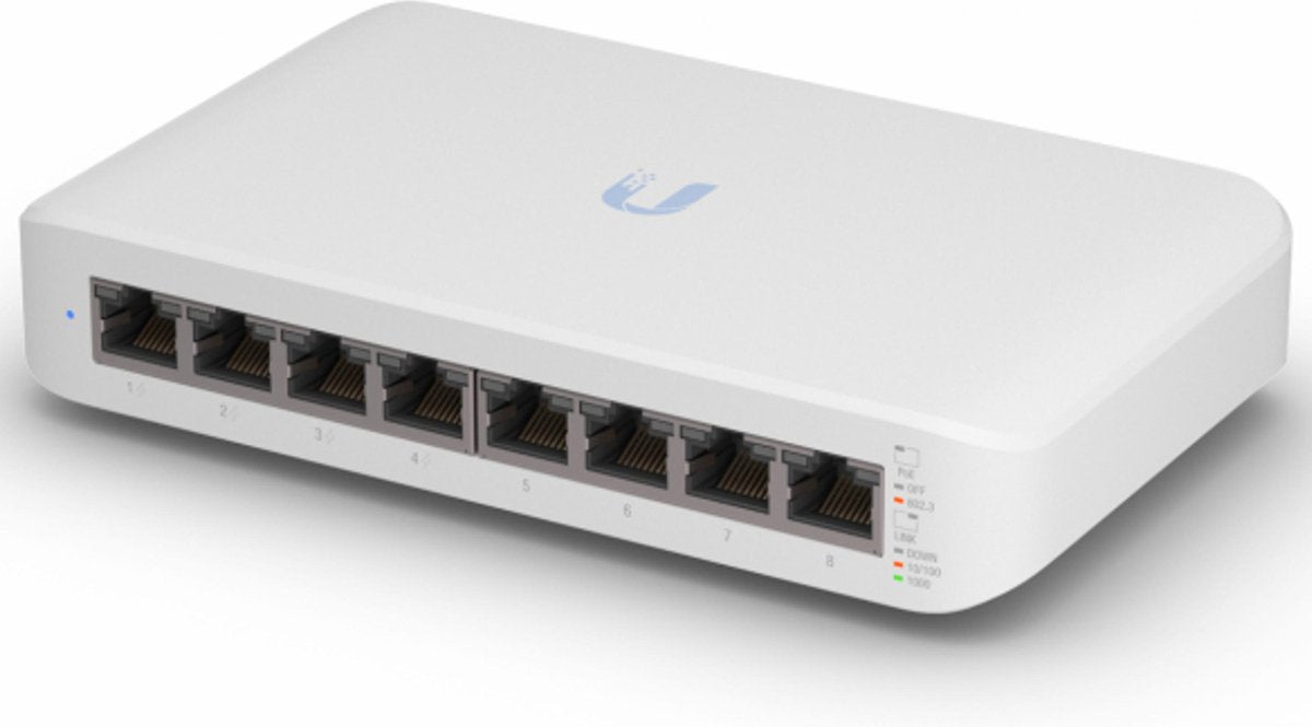 Ubiquiti - UniFi Switch Lite - Fully Managed Netwerkswitch - 8 poort - 52W PoE