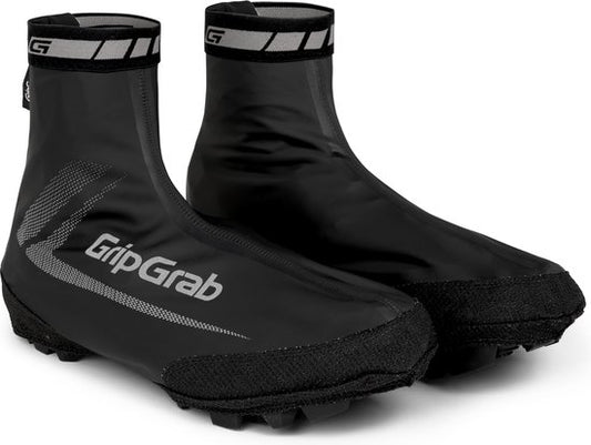 GripGrab - RaceAqua X Waterdichte Gravel Overschoenen MTB Regen Fietsoverschoenen Mountainbike - Zwart - Unisex - Maat XXXL (48/49)
