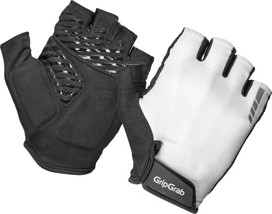 GripGrab - ProRide RC Max Korte Vinger Zomer Fietshandschoenen met Padding - Wit - Heren - Maat S