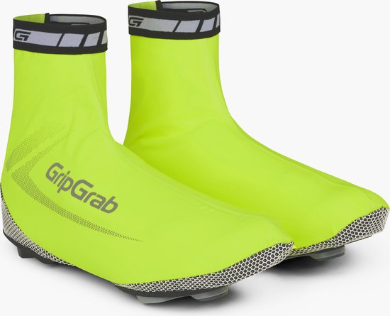 GripGrab - RaceAqua Hi-Vis Waterdichte Race Fiets Wielren Overschoenen - Geel Hi-Vis - Unisex - Maat L
