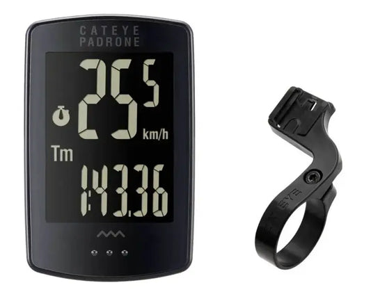 CatEye Padrone Stealth CC-PA100W Fietscomputer - Draadloos Incl. OF100 - Houder