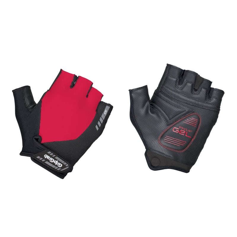 GripGrab - ProGel Padded Korte Vinger Zomer Fietshandschoenen Wielrenhandschoenen met Padding - Rood - Unisex - Maat XS