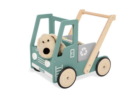 Pinolino - Leren loopwagen 'Kipplaster Fred', groen