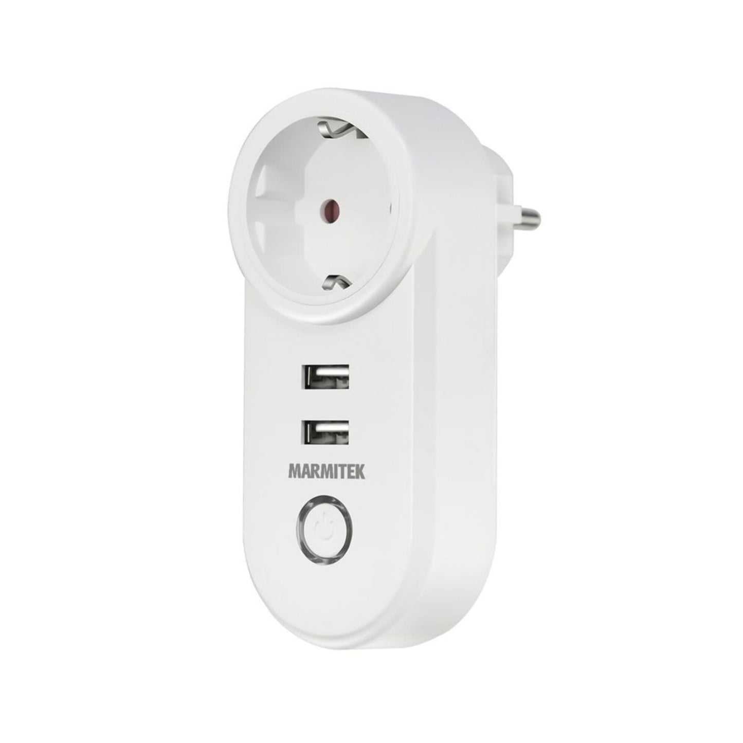 Marmitek Power SI Slimme WiFi Stekker – 15A – 2x USB – Energiemeter – Wit