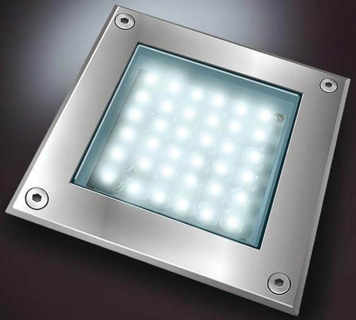 Stone base Square Ground 36xLed - Grondspot - Warm Wit