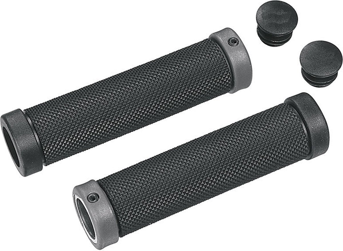 Ergotec Set Handvatten Tokio 130/130mm - Zwart/Grijs